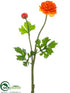 Silk Plants Direct Ranunculus Spray - Orange - Pack of 12