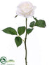 Silk Plants Direct Open Rose Bud Spray - White - Pack of 12