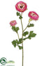 Silk Plants Direct Ranunculus Spray - Cerise Two Tone - Pack of 12