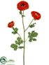 Silk Plants Direct Ranunculus Spray - Orange Two Tone - Pack of 12