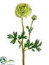 Silk Plants Direct Ranunculus Spray - Green Two Tone - Pack of 12