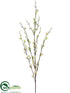 Silk Plants Direct Rose Branch - Cream - Pack of 12
