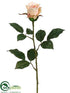 Silk Plants Direct Rose Bud Spray - Pink Cream - Pack of 12