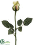 Silk Plants Direct Rose Bud Spray - Green Apricot - Pack of 12