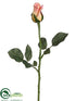 Silk Plants Direct Rose Bud Spray - Pink Yellow - Pack of 12
