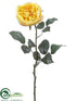 Silk Plants Direct Cabbage Rose Spray - Yellow - Pack of 12
