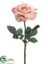Silk Plants Direct Rose Spray - Pink Salmon - Pack of 12