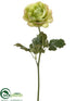 Silk Plants Direct Ranunculus Spray - Green - Pack of 12