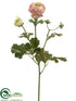 Silk Plants Direct Ranunculus Spray - Pink - Pack of 12