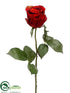 Silk Plants Direct Large Rose Bud Spray - Brick - Pack of 12