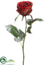 Silk Plants Direct Large Rose Bud Spray - Burgundy - Pack of 12