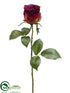 Silk Plants Direct Large Rose Bud Spray - Eggplant - Pack of 12
