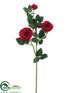 Silk Plants Direct Rose Spray - Red - Pack of 12