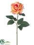 Silk Plants Direct Rose Spray - Peach - Pack of 12