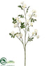 Silk Plants Direct Rose Spray - White - Pack of 6