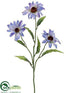 Silk Plants Direct Rudbeckia Spray - Blue Helio - Pack of 12