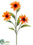 Silk Plants Direct Rudbeckia Spray - Orange - Pack of 12