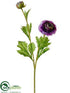 Silk Plants Direct Ranunculus Spray - Amethyst - Pack of 12