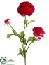 Silk Plants Direct Ranunculus Spray - Beauty - Pack of 12