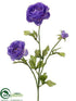 Silk Plants Direct Ranunculus Spray - Purple - Pack of 12