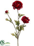 Silk Plants Direct Ranunculus Spray - Wine Two Tone - Pack of 12