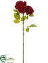Silk Plants Direct Velvet Rose Spray - Red - Pack of 24