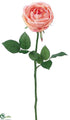 Silk Plants Direct Rose Spray - Coral - Pack of 12