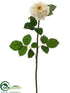 Silk Plants Direct Rose Spray - Cream Green - Pack of 12