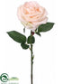 Silk Plants Direct Rose Spray - Apricot Pastel - Pack of 12