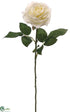 Silk Plants Direct Rose Spray - Cream Green - Pack of 12