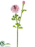 Silk Plants Direct Ranunculus Spray - Cream Purple - Pack of 24