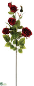 Silk Plants Direct Rose Spray - Red - Pack of 12