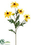 Silk Plants Direct Rudbeckia Spray - Yellow - Pack of 12