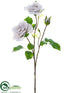Silk Plants Direct Rose Spray - Gray - Pack of 12