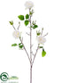 Silk Plants Direct Rose Spray - White - Pack of 6