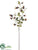 Silk Plants Direct Rosehip Spray - Burgundy - Pack of 12