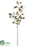 Silk Plants Direct Rosehip Spray - Burgundy - Pack of 12