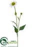 Silk Plants Direct Rudbeckia Spray - White - Pack of 12