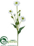 Silk Plants Direct Rudbeckia Spray - White - Pack of 12