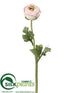 Silk Plants Direct Ranunculus Spray - Pink Cream - Pack of 12