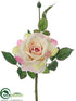 Silk Plants Direct Rose Spray - Cream Pink - Pack of 24