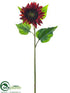 Silk Plants Direct Sunflower Spray - Red Brown - Pack of 12