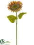 Silk Plants Direct Sunflower Spray - Brown - Pack of 6