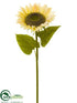 Silk Plants Direct Sunflower Spray - Cream - Pack of 6