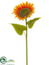 Silk Plants Direct Sunflower Spray - Orange - Pack of 6