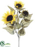 Silk Plants Direct Sunflower Spray - Yellow Gold - Pack of 12