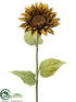 Silk Plants Direct Sunflower Spray - Olive Green Dark - Pack of 12
