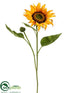 Silk Plants Direct Sunflower Spray - Yellow Orange - Pack of 12