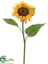 Silk Plants Direct Sunflower Spray - Yellow Orange - Pack of 12