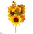 Sunflower, Pine Cone, Berry Spray - Yellow Green - Pack of 12
